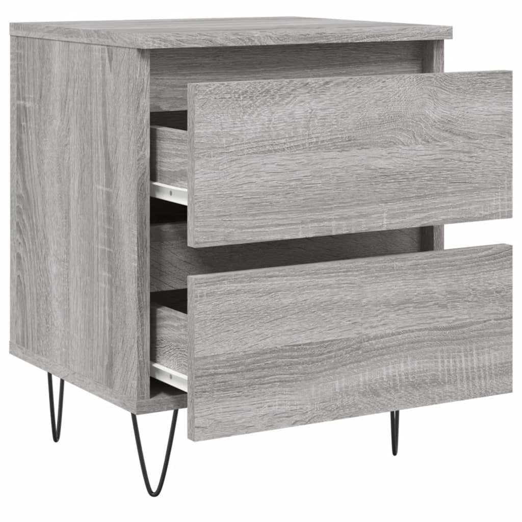 vidaXL Noptiere, 2 buc., gri sonoma, 40x35x50 cm, lemn compozit vidaXL Noptiere, 2 buc., gri sonoma, 40x35x50 cm, lemn compozit