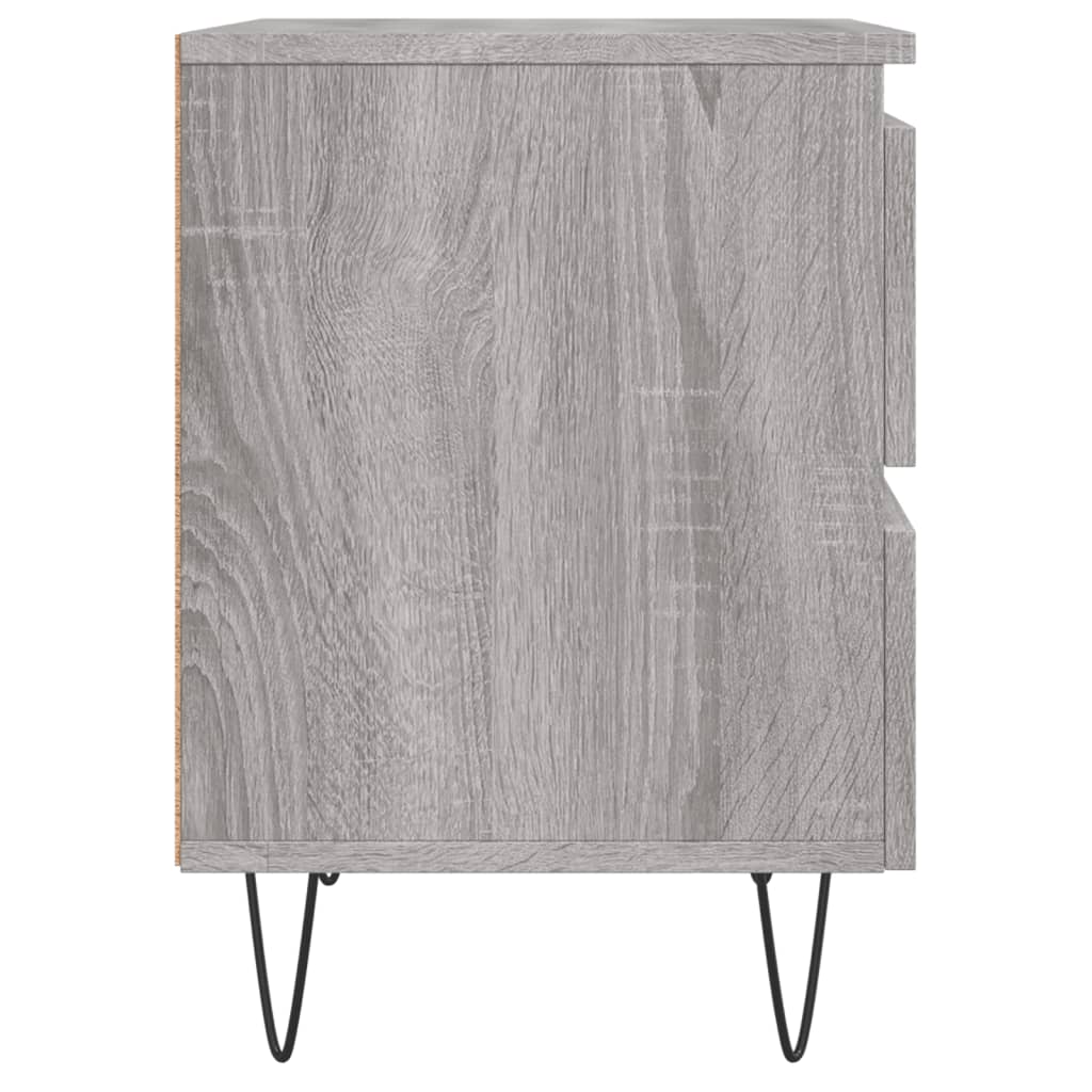 vidaXL Noptiere, 2 buc., gri sonoma, 40x35x50 cm, lemn compozit vidaXL Noptiere, 2 buc., gri sonoma, 40x35x50 cm, lemn compozit
