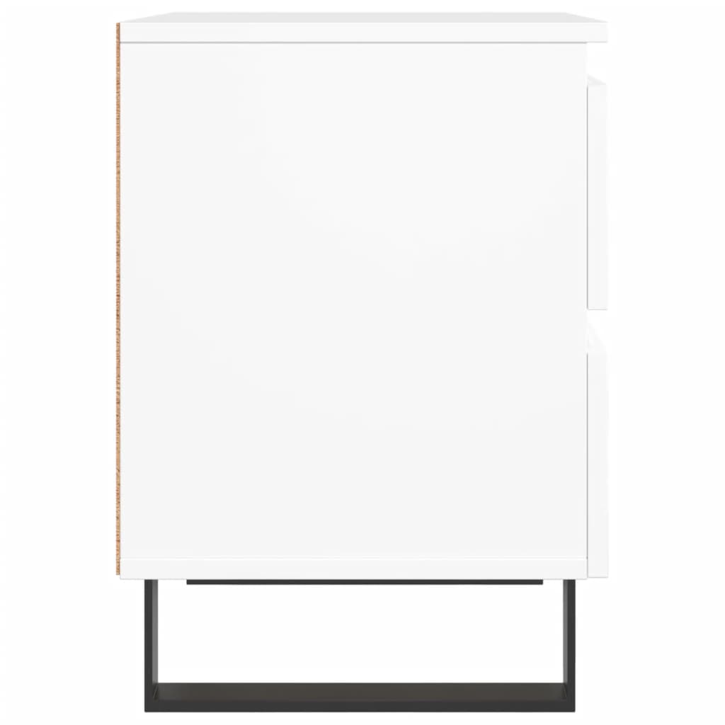 vidaXL Noptiere, 2 buc., alb, 40x35x50 cm, lemn compozit
