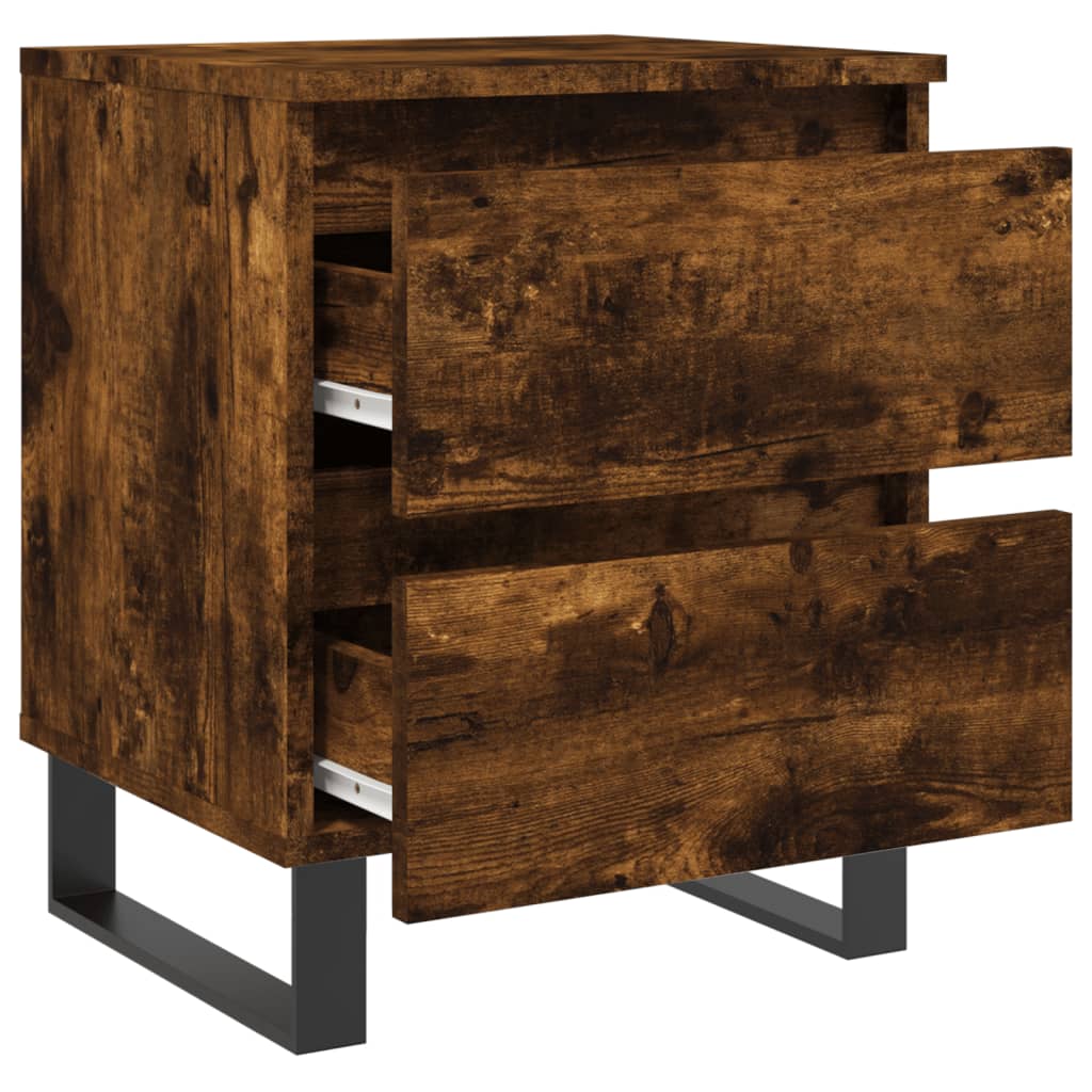vidaXL Noptiere, 2 buc., stejar fumuriu, 40x35x50 cm, lemn compozit vidaXL Noptiere, 2 buc., stejar fumuriu, 40x35x50 cm, lemn compozit