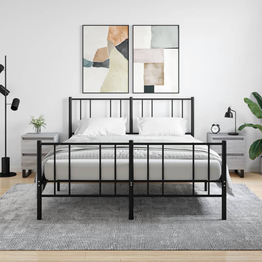 vidaXL Noptiere, 2 buc., gri sonoma, 40x35x50 cm, lemn compozit