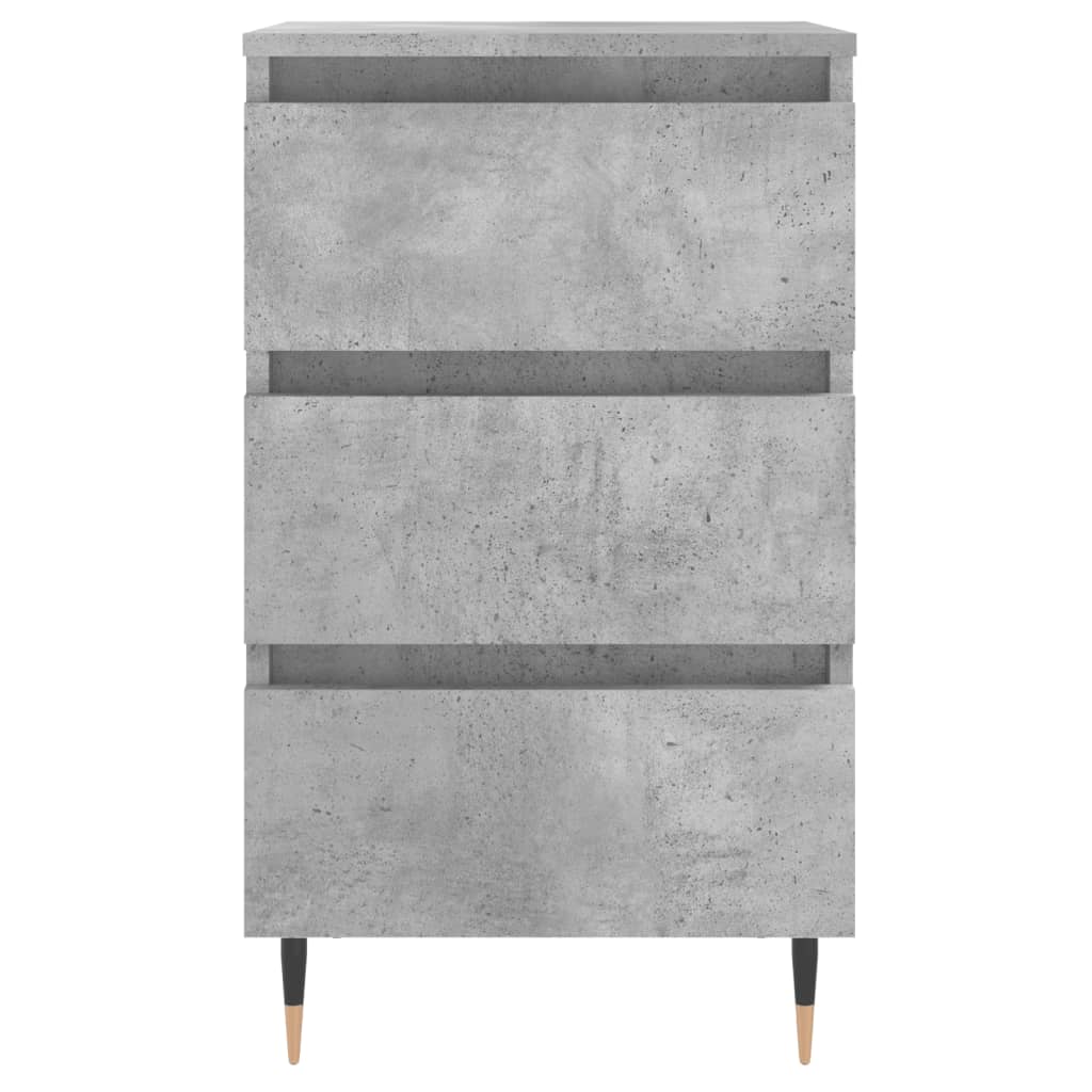 vidaXL Noptiere, 2 buc., gri beton, 40x35x69 cm, lemn compozit