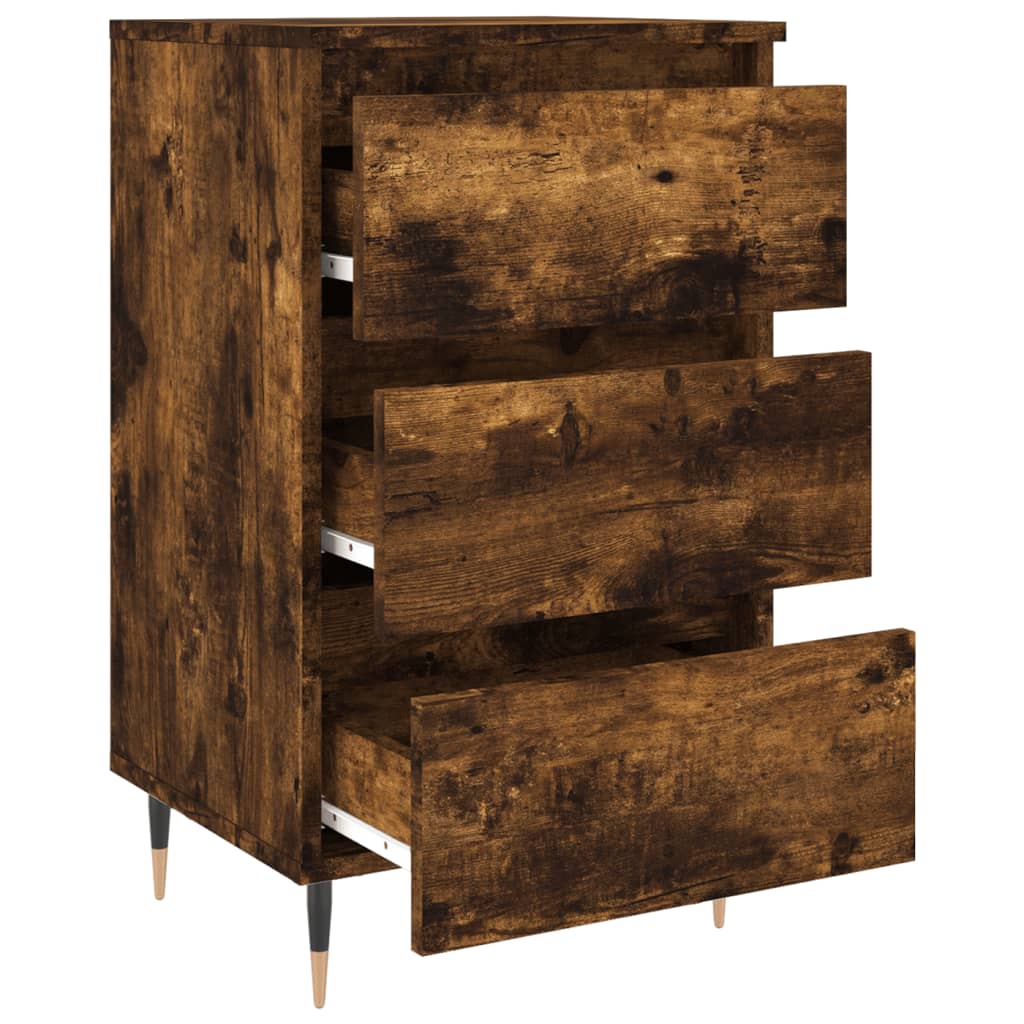 vidaXL Noptiere, 2 buc., stejar fumuriu, 40x35x69 cm, lemn compozit vidaXL Noptiere, 2 buc., stejar fumuriu, 40x35x69 cm, lemn compozit