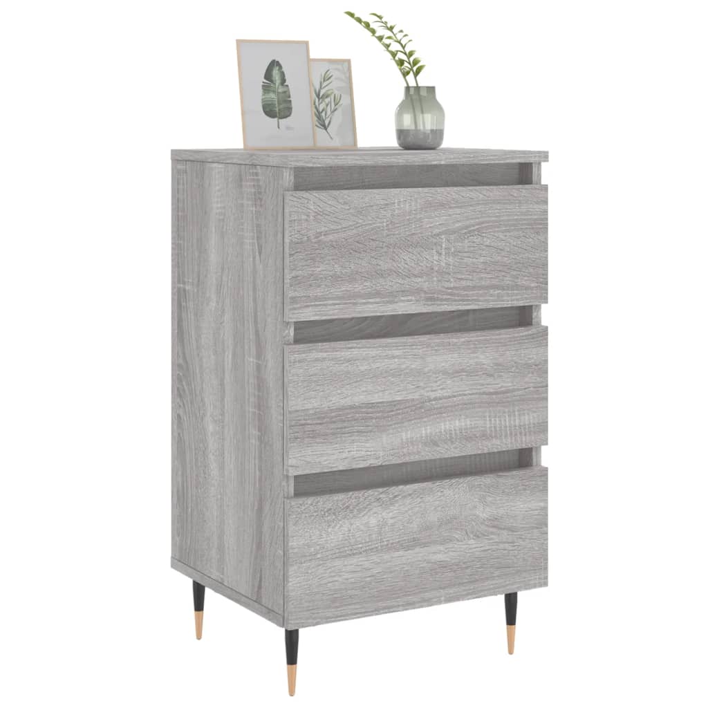 vidaXL Noptiere, 2 buc., gri sonoma, 40x35x69 cm, lemn compozit vidaXL Noptiere, 2 buc., gri sonoma, 40x35x69 cm, lemn compozit