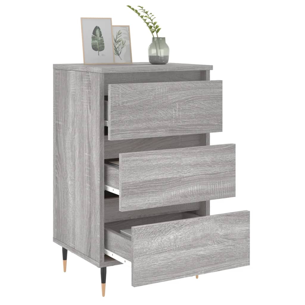 vidaXL Noptiere, 2 buc., gri sonoma, 40x35x69 cm, lemn compozit vidaXL Noptiere, 2 buc., gri sonoma, 40x35x69 cm, lemn compozit