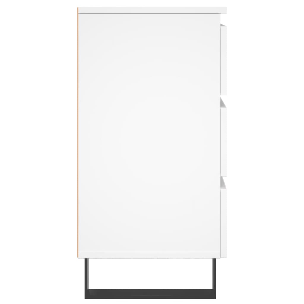 vidaXL Noptiere, 2 buc., alb, 40x35x69 cm, lemn compozit