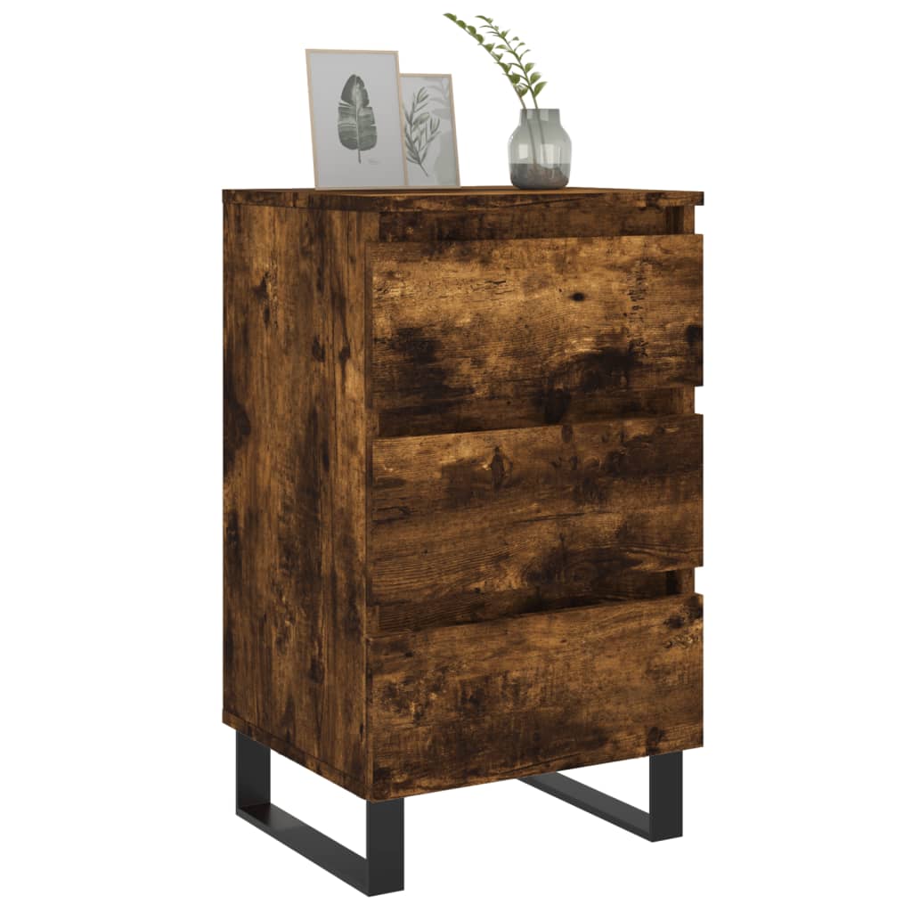 vidaXL Noptiere, 2 buc., stejar fumuriu, 40x35x69 cm, lemn compozit vidaXL Noptiere, 2 buc., stejar fumuriu, 40x35x69 cm, lemn compozit