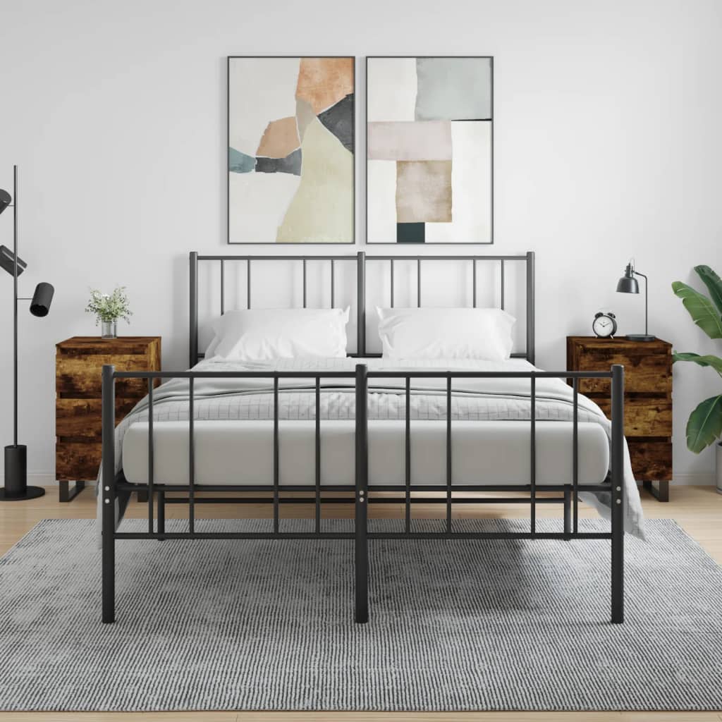 vidaXL Noptiere, 2 buc., stejar fumuriu, 40x35x69 cm, lemn compozit vidaXL Noptiere, 2 buc., stejar fumuriu, 40x35x69 cm, lemn compozit