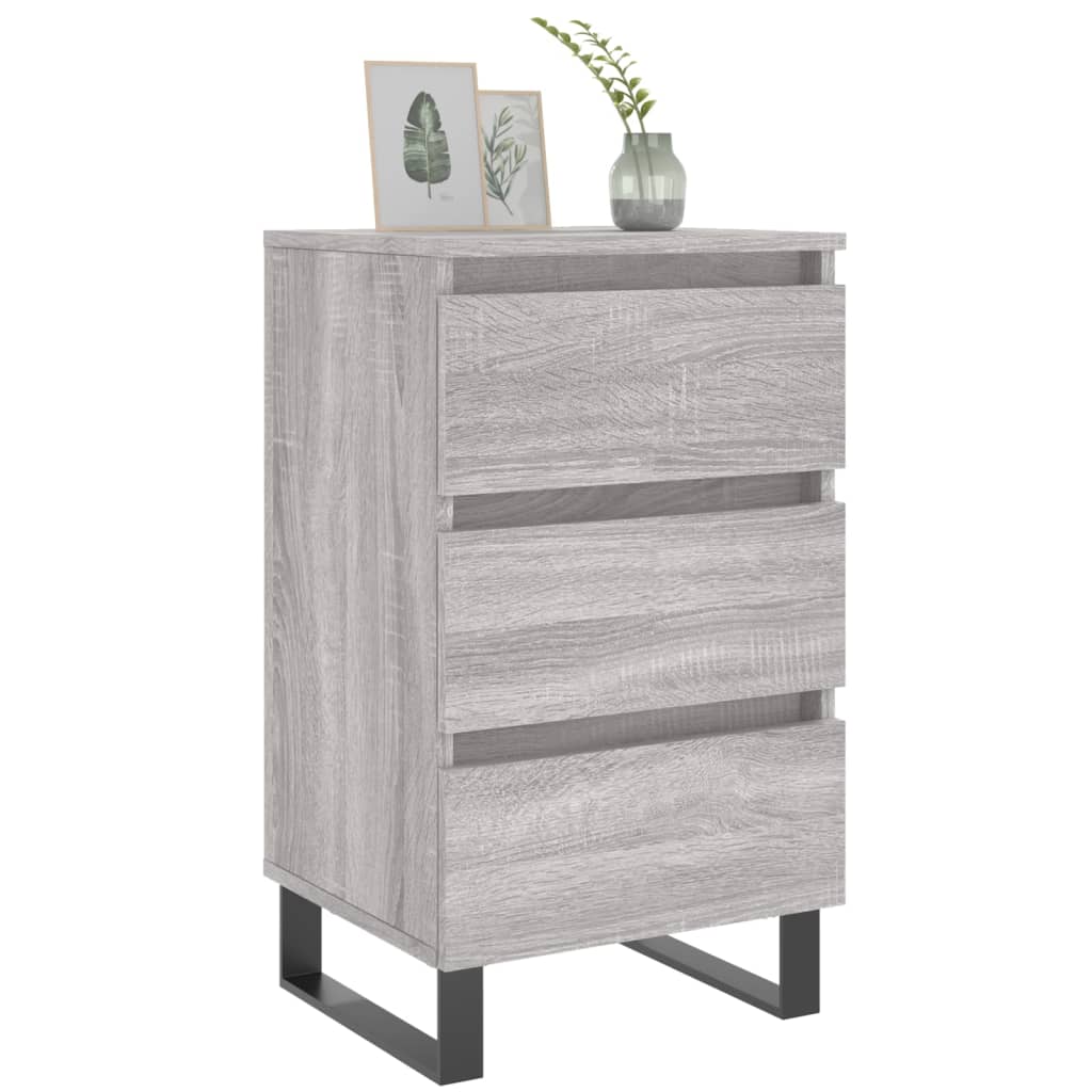 vidaXL Noptiere, 2 buc., gri sonoma, 40x35x69 cm, lemn compozit vidaXL Noptiere, 2 buc., gri sonoma, 40x35x69 cm, lemn compozit