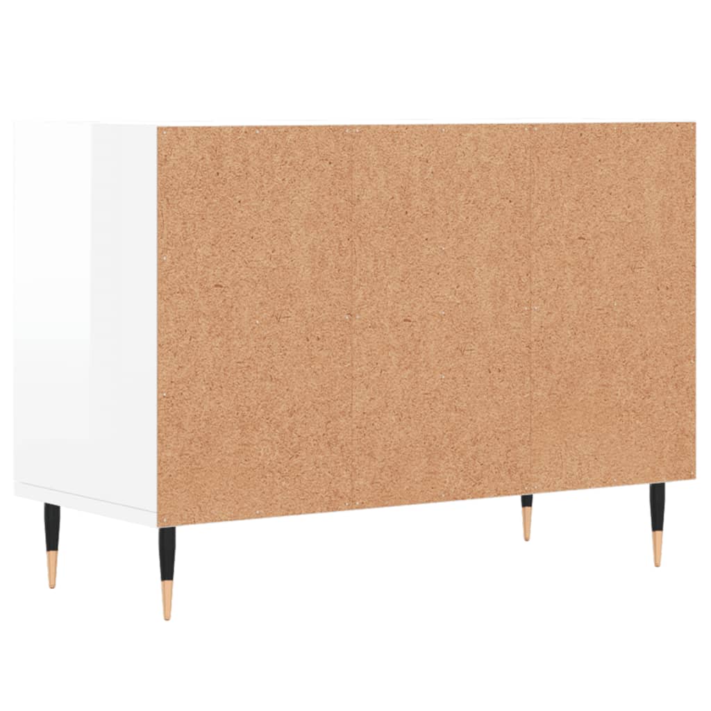 vidaXL Comodă TV, alb extralucios, 69,5x30x50 cm, lemn compozit vidaXL Comodă TV, alb extralucios, 69,5x30x50 cm, lemn compozit