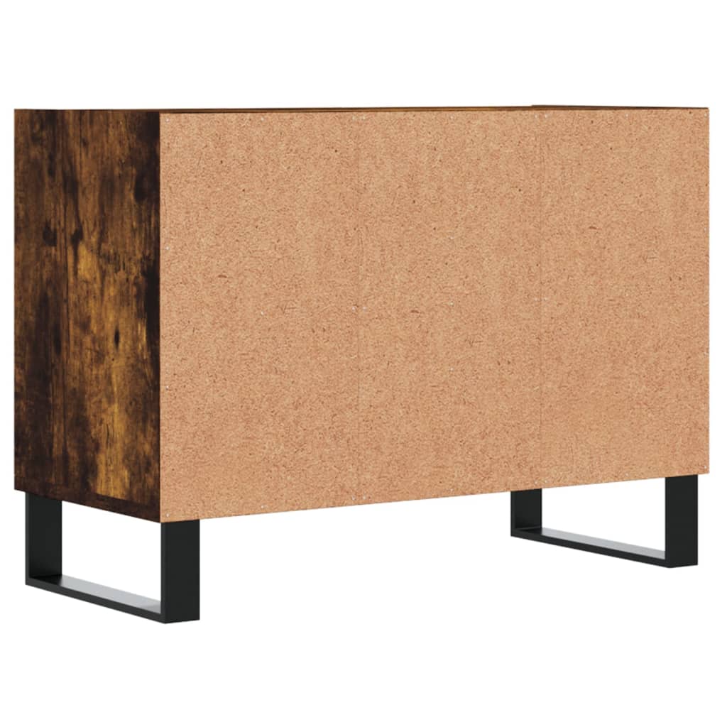 vidaXL Comodă TV, stejar fumuriu, 69,5x30x50 cm, lemn compozit