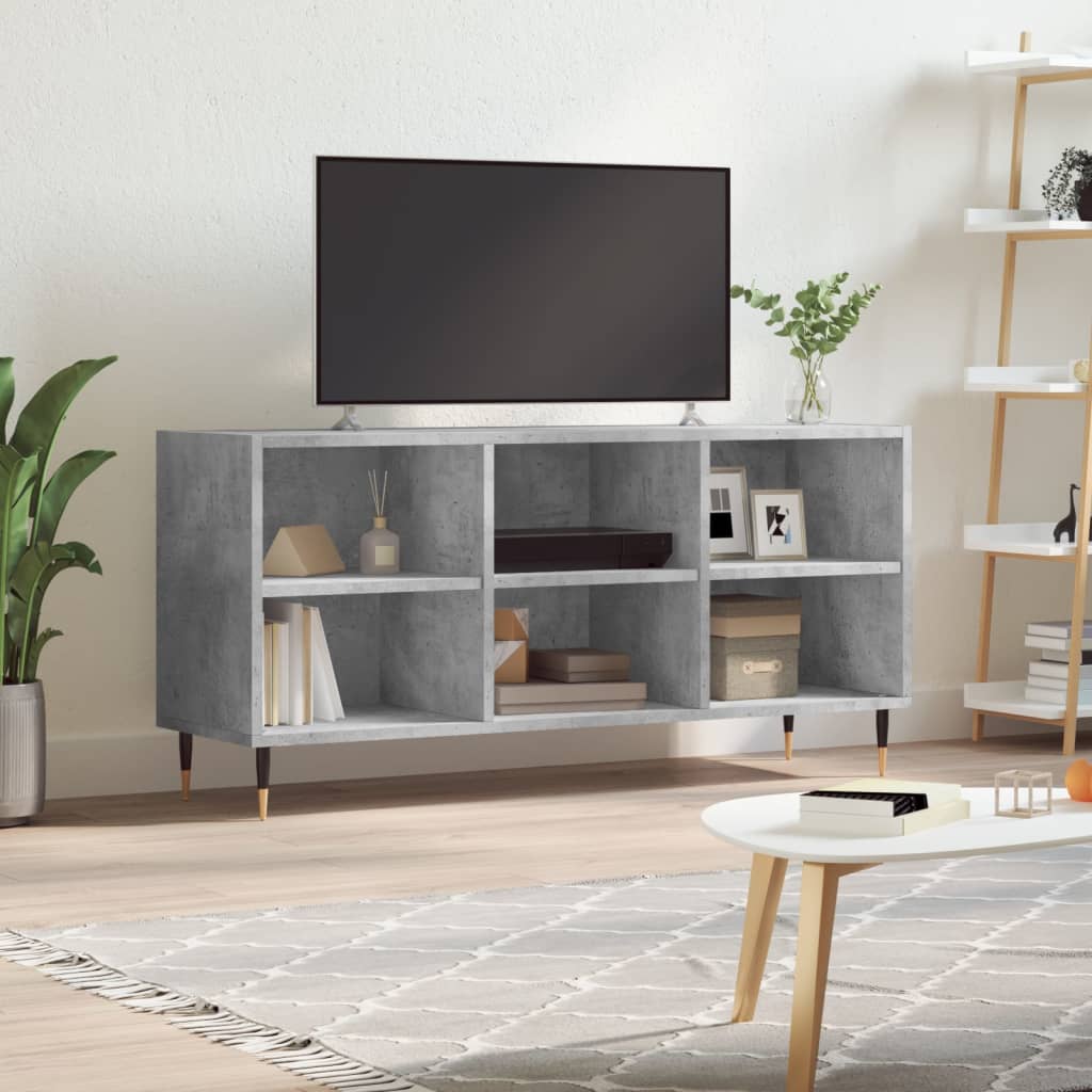 vidaXL Comodă TV, gri beton, 103,5x30x50 cm, lemn compozit vidaXL Comodă TV, gri beton, 103,5x30x50 cm, lemn compozit
