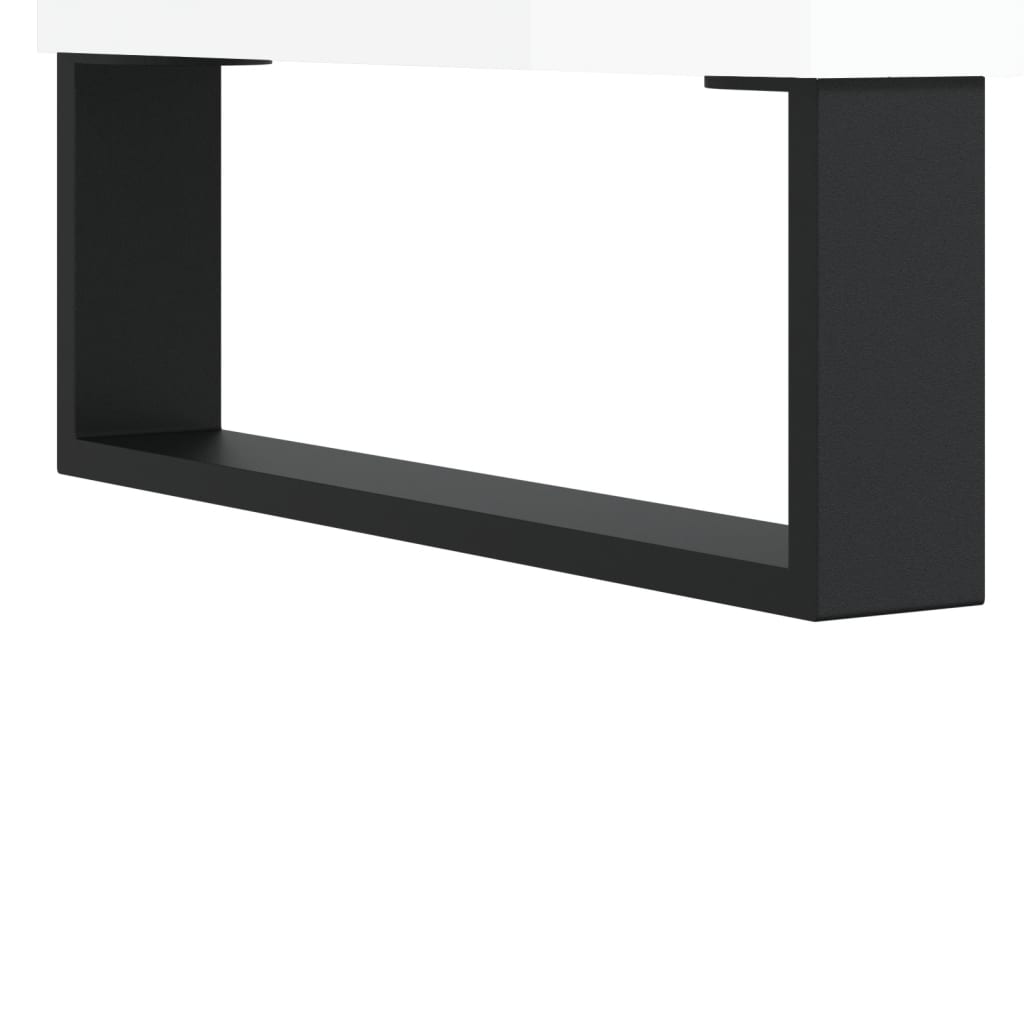 vidaXL Comodă TV, alb extralucios, 103,5x30x50 cm, lemn compozit