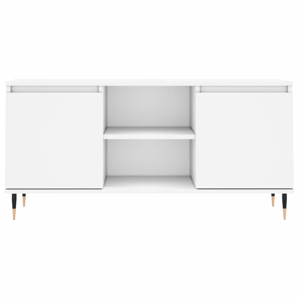 vidaXL Comodă TV, alb, 104x35x50 cm, lemn compozit