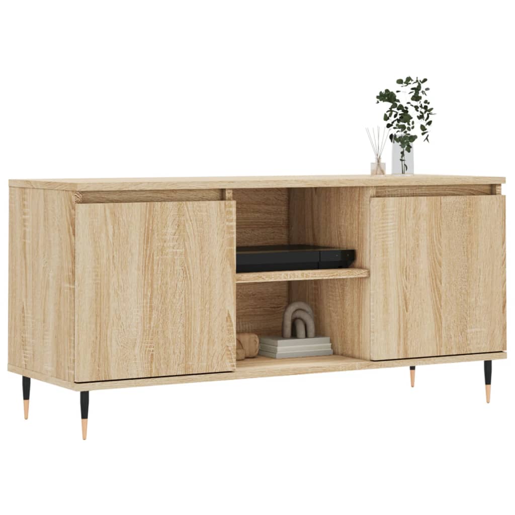 vidaXL Comodă TV, stejar sonoma, 104x35x50 cm, lemn compozit vidaXL Comodă TV, stejar sonoma, 104x35x50 cm, lemn compozit
