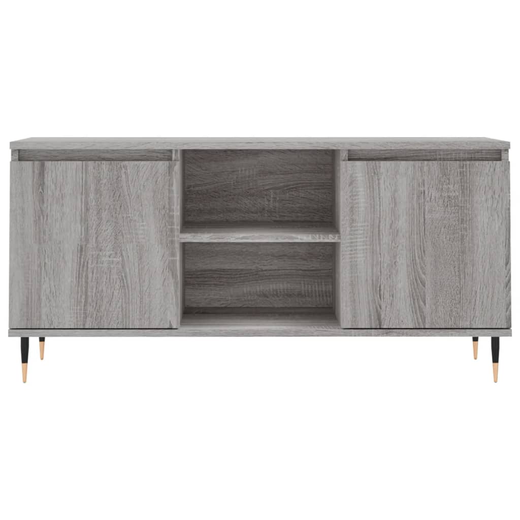 vidaXL Comodă TV, gri sonoma, 104x35x50 cm, lemn compozit vidaXL Comodă TV, gri sonoma, 104x35x50 cm, lemn compozit