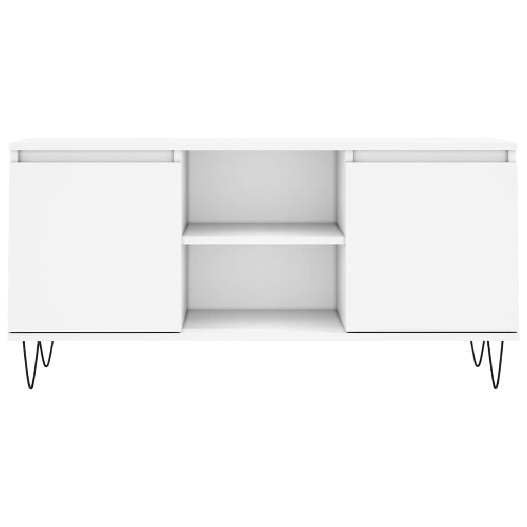 vidaXL Comodă TV, alb, 104x35x50 cm, lemn compozit vidaXL Comodă TV, alb, 104x35x50 cm, lemn compozit