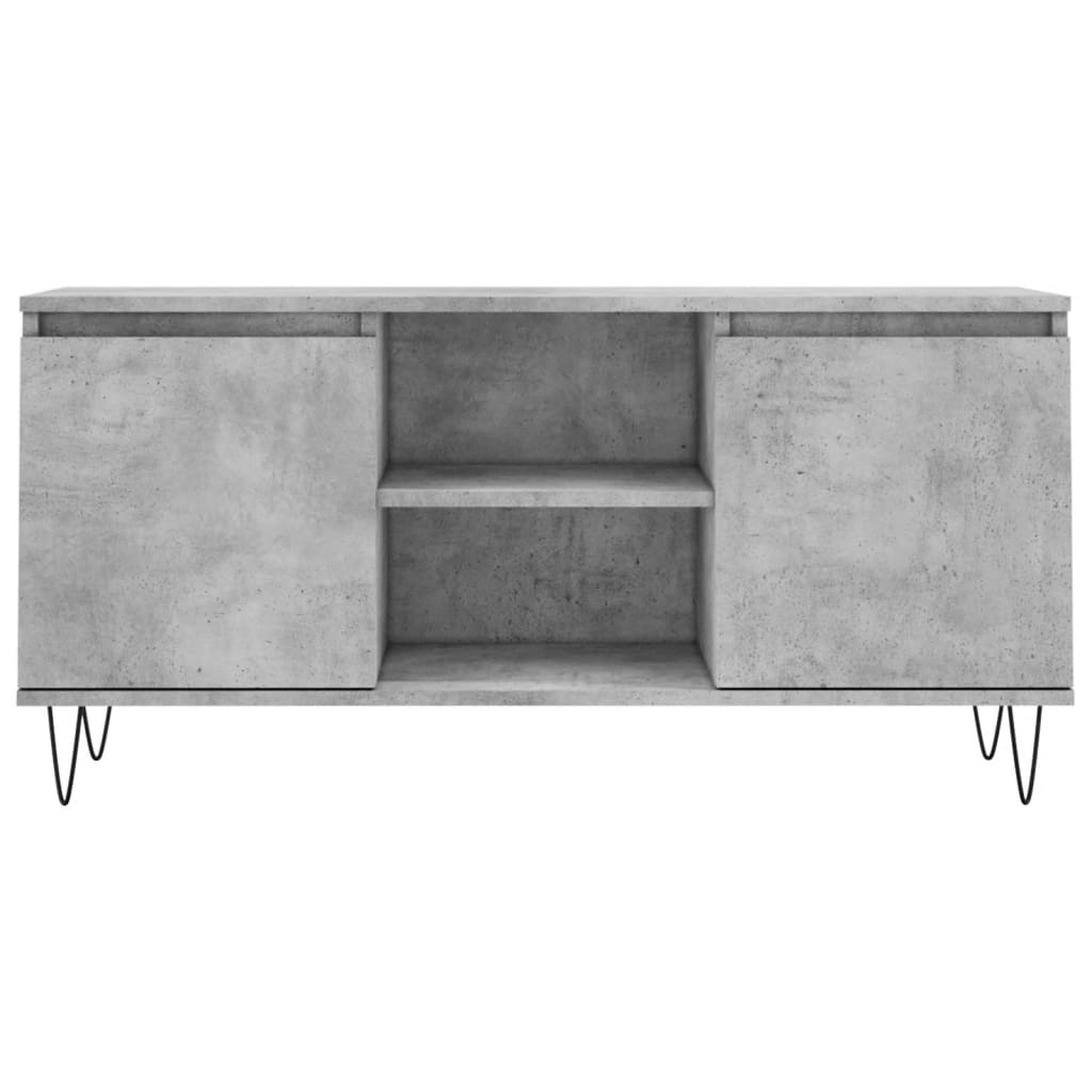 vidaXL Comodă TV, gri beton, 104x35x50 cm, lemn compozit vidaXL Comodă TV, gri beton, 104x35x50 cm, lemn compozit
