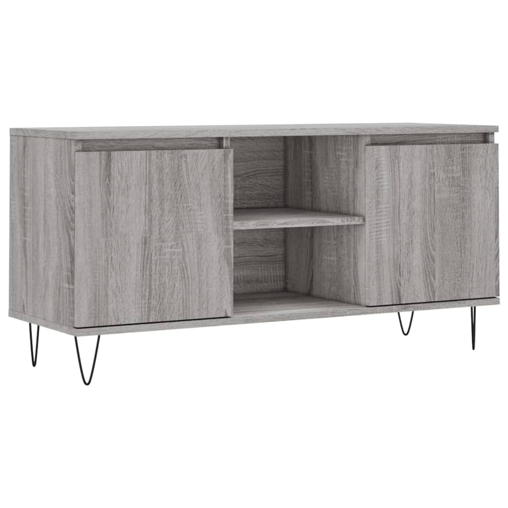 vidaXL Comodă TV, gri sonoma, 104x35x50 cm, lemn compozit vidaXL Comodă TV, gri sonoma, 104x35x50 cm, lemn compozit