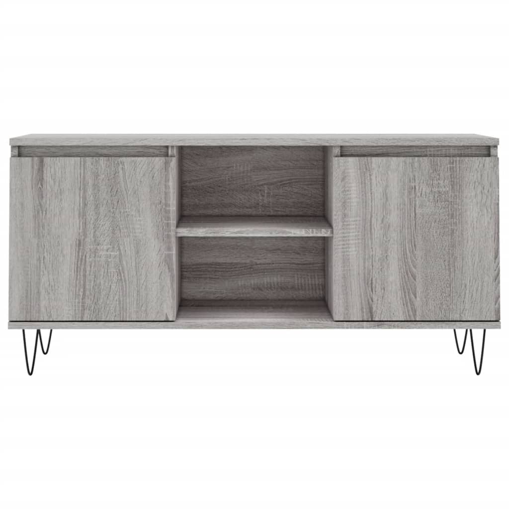 vidaXL Comodă TV, gri sonoma, 104x35x50 cm, lemn compozit vidaXL Comodă TV, gri sonoma, 104x35x50 cm, lemn compozit