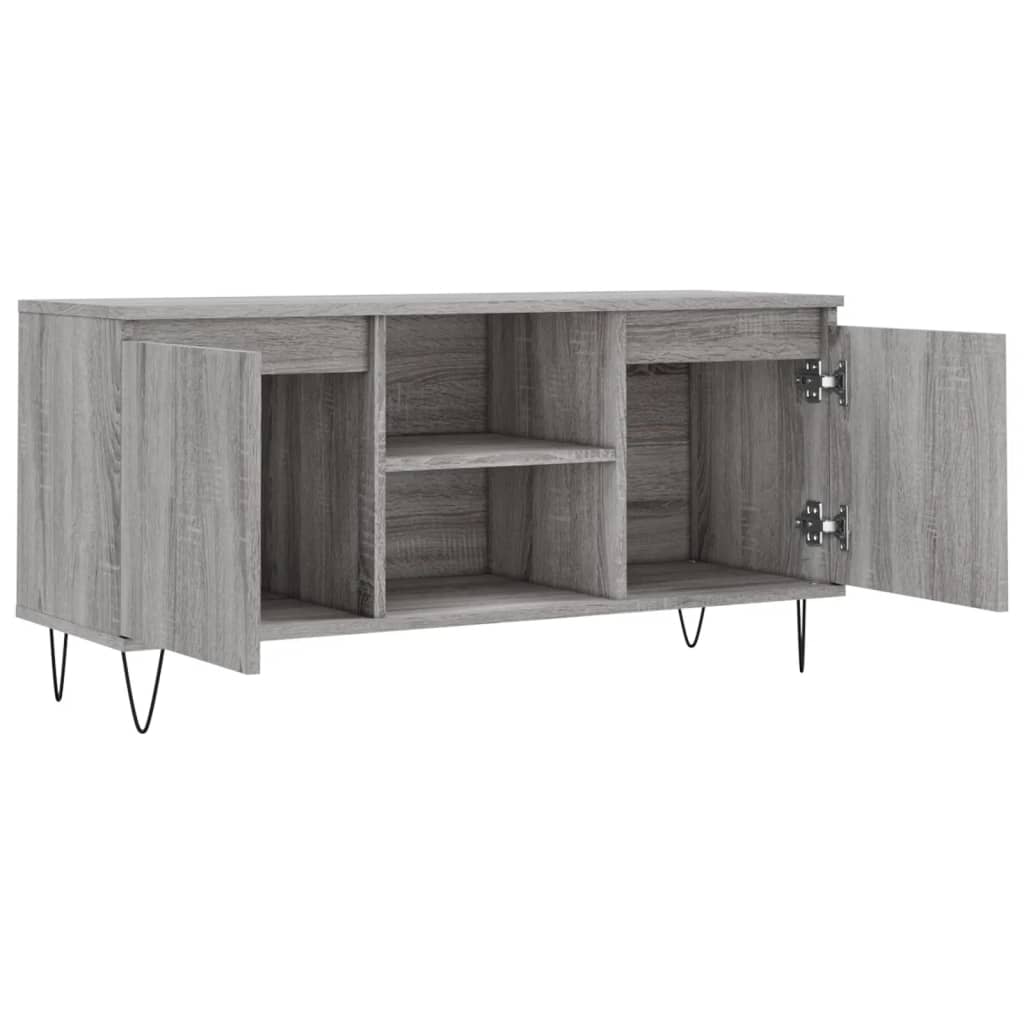 vidaXL Comodă TV, gri sonoma, 104x35x50 cm, lemn compozit vidaXL Comodă TV, gri sonoma, 104x35x50 cm, lemn compozit