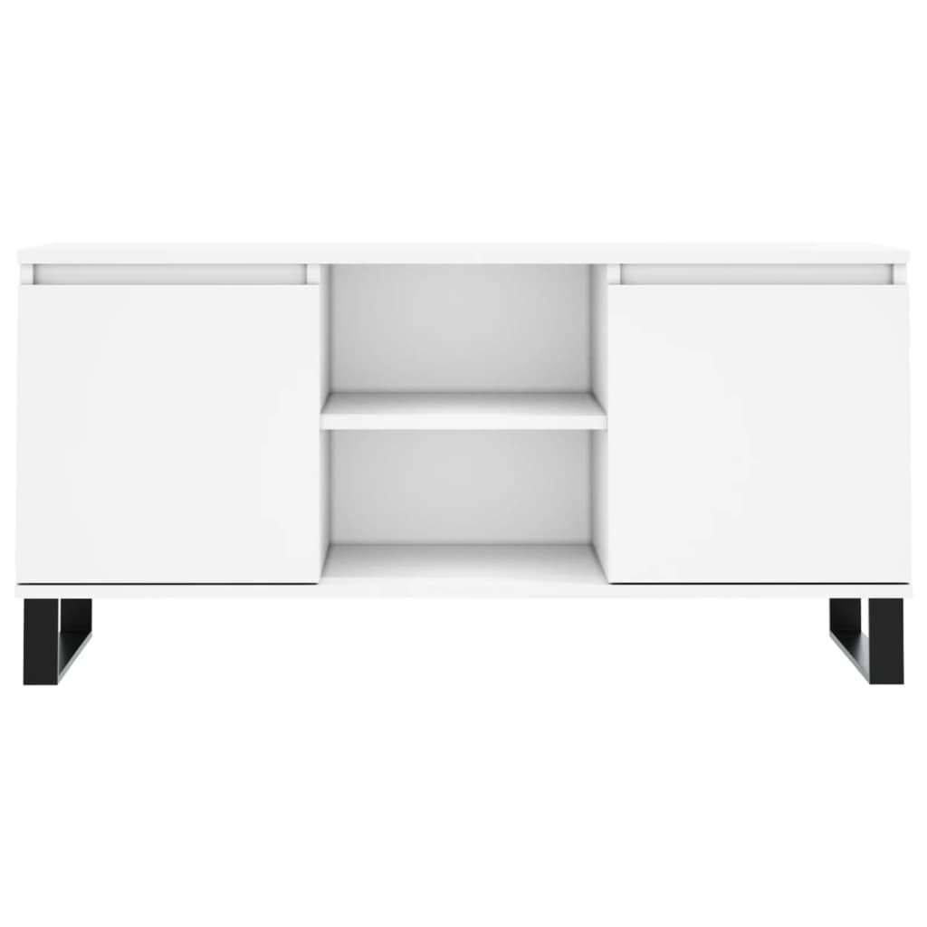 vidaXL Comodă TV, alb, 104x35x50 cm, lemn compozit vidaXL Comodă TV, alb, 104x35x50 cm, lemn compozit