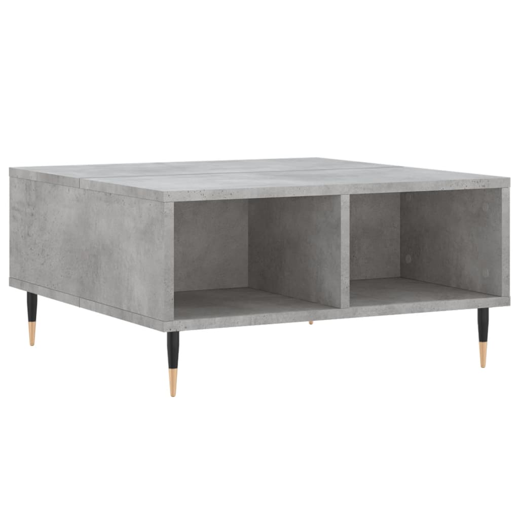 vidaXL Masă de cafea, gri beton, 60x60x30 cm, lemn compozit