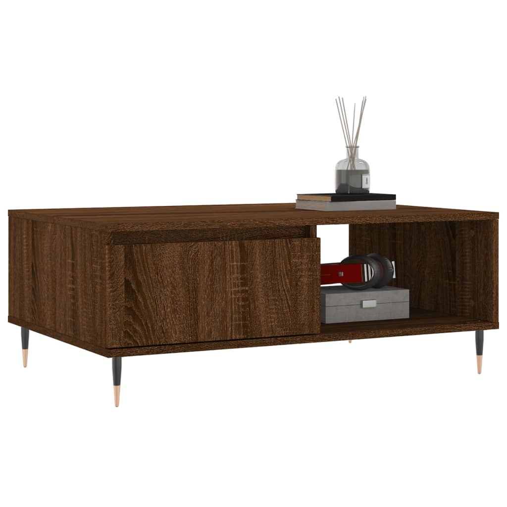 vidaXL Masă de cafea, stejar maro, 90x60x35 cm, lemn compozit