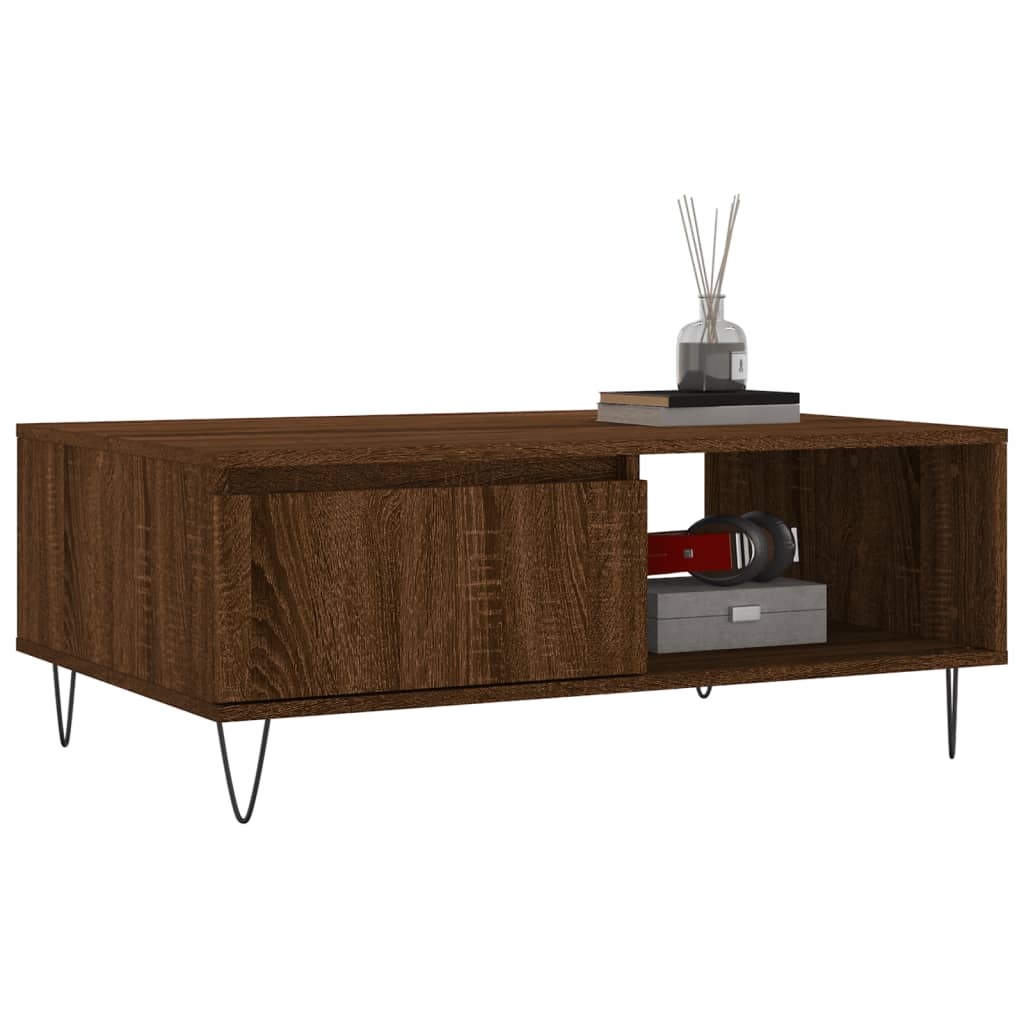 vidaXL Masă de cafea, stejar maro, 90x60x35 cm, lemn compozit