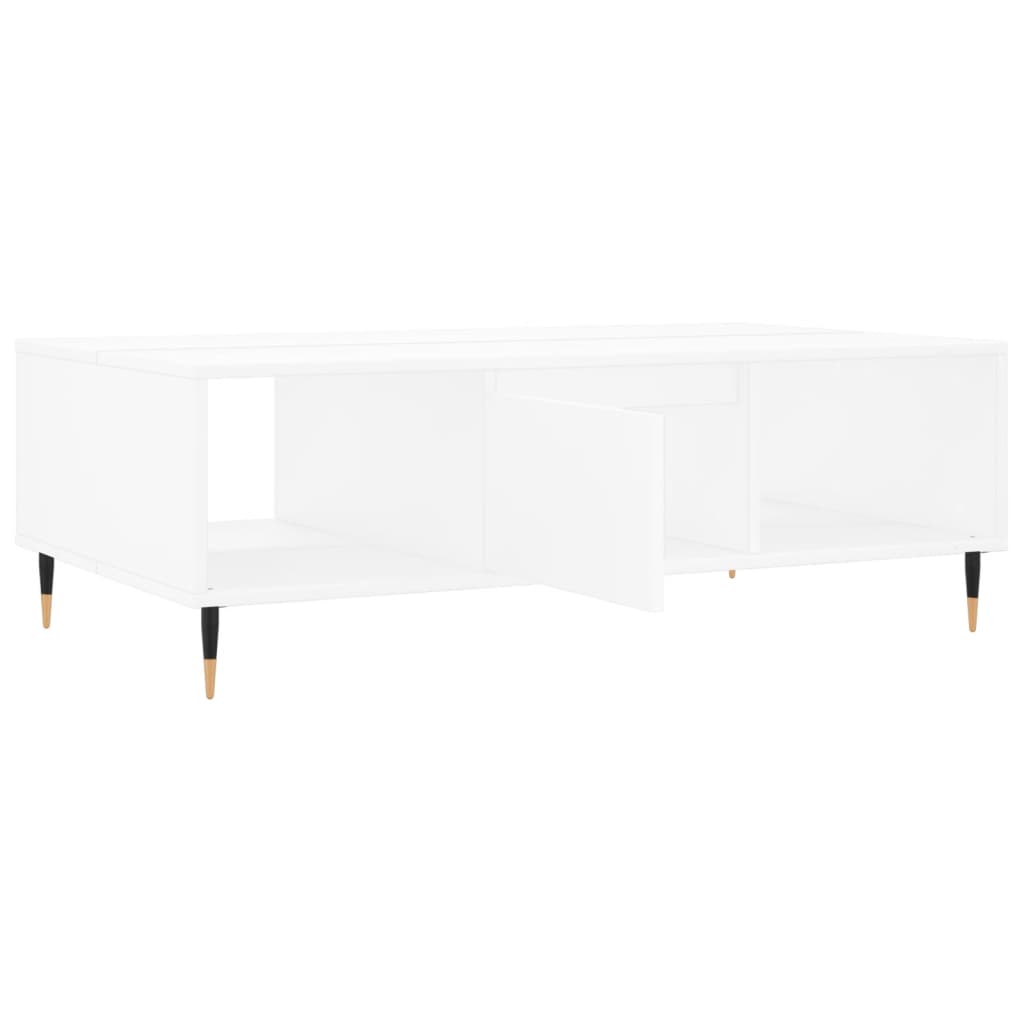 vidaXL Masă de cafea, alb, 104x60x35 cm, lemn compozit vidaXL Masă de cafea, alb, 104x60x35 cm, lemn compozit