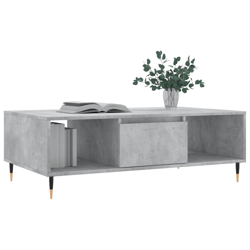vidaXL Masă de cafea, gri beton, 104x60x35 cm, lemn compozit