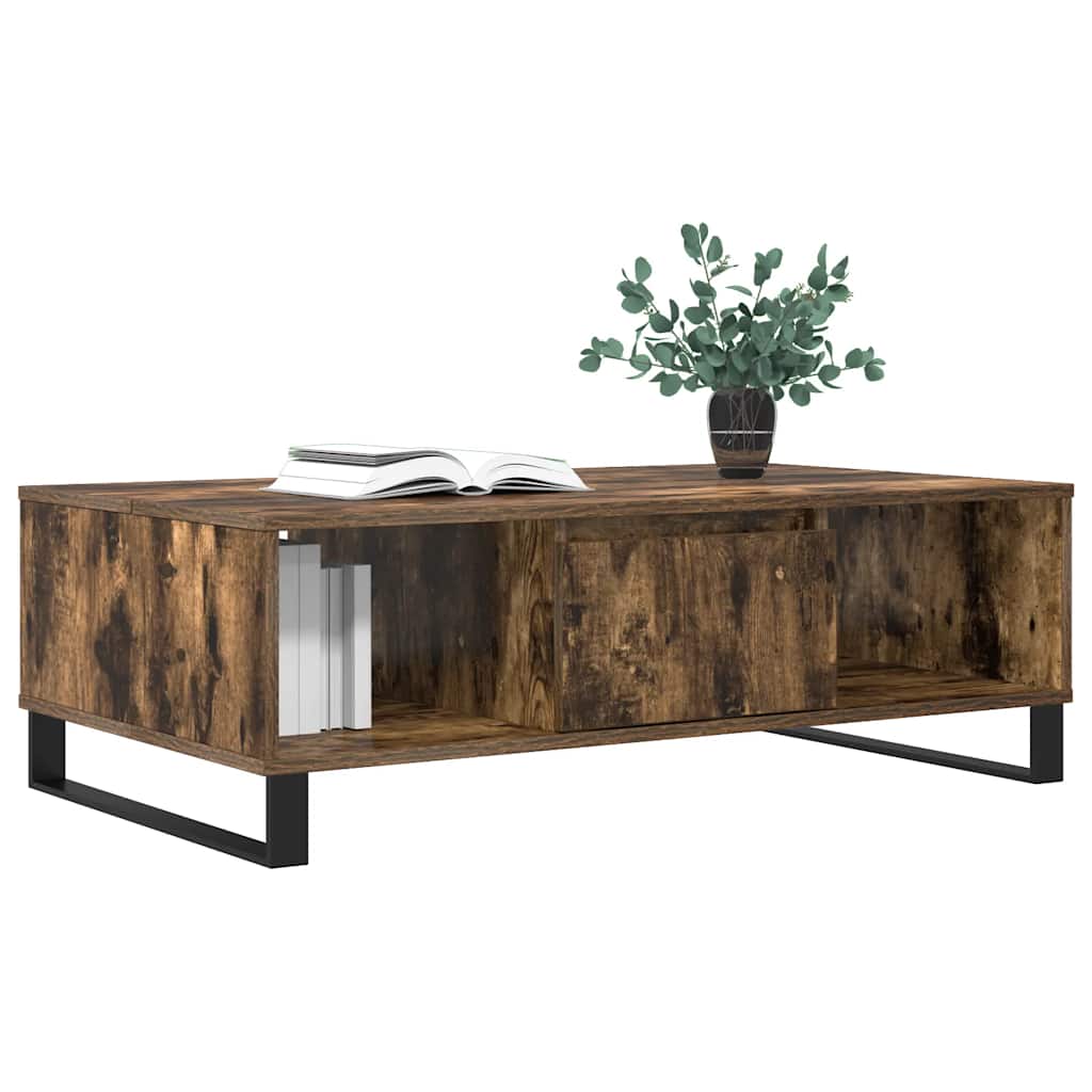 vidaXL Masă de cafea, stejar fumuriu, 104x60x35 cm, lemn compozit vidaXL Masă de cafea, stejar fumuriu, 104x60x35 cm, lemn compozit