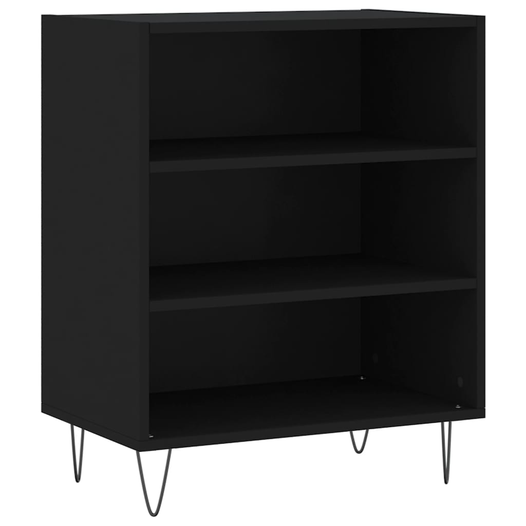 vidaXL Servantă, negru, 57x35x70 cm, lemn prelucrat