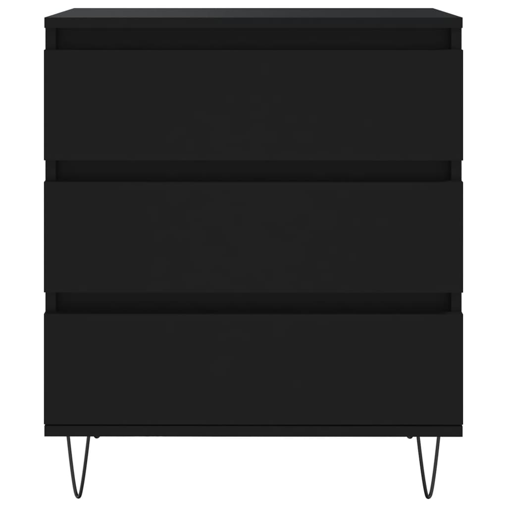 vidaXL Servantă, negru, 60x35x70 cm, lemn prelucrat