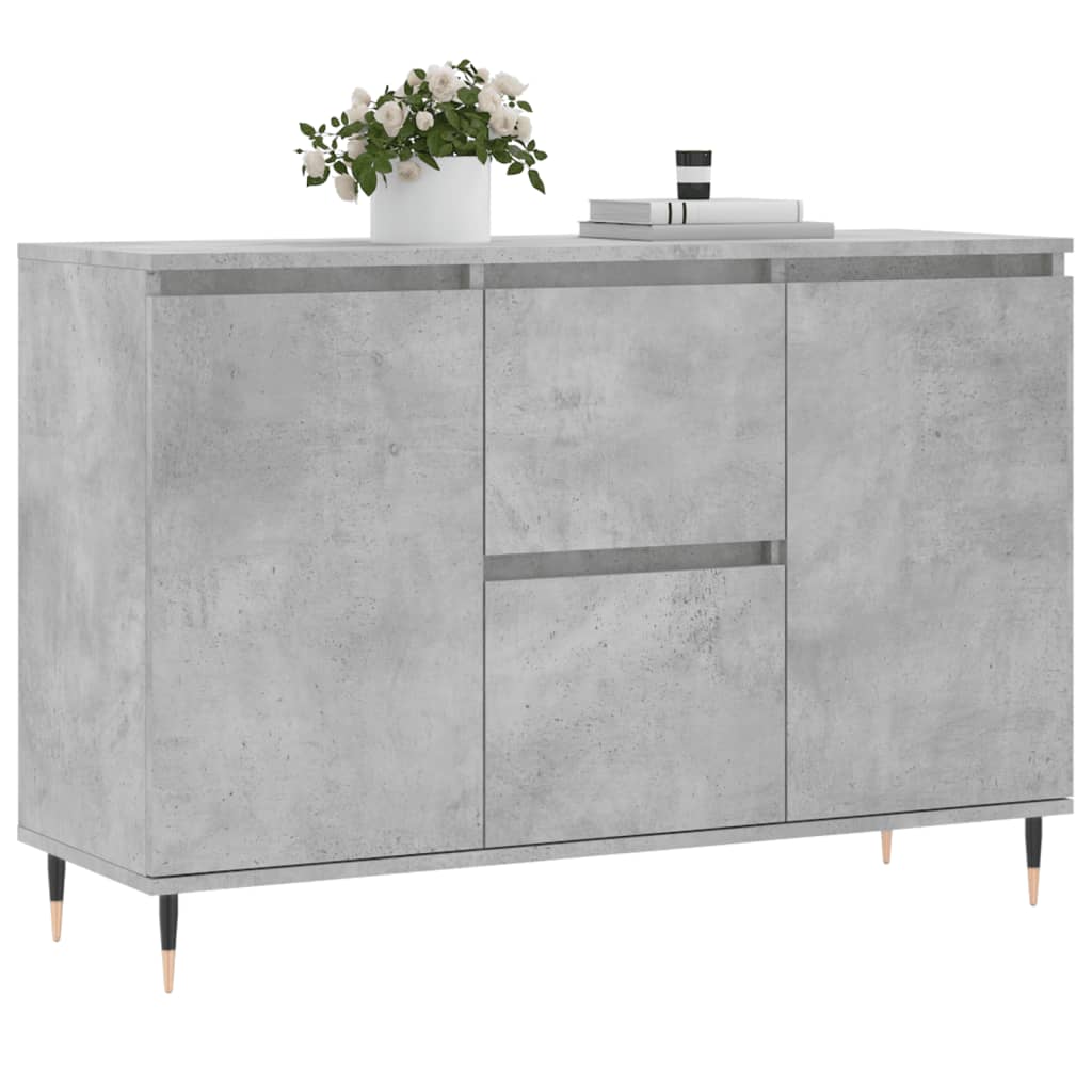 vidaXL Servantă, gri beton, 101,5x35x70 cm, lemn prelucrat vidaXL Servantă, gri beton, 101,5x35x70 cm, lemn prelucrat