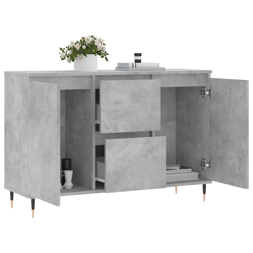 vidaXL Servantă, gri beton, 101,5x35x70 cm, lemn prelucrat vidaXL Servantă, gri beton, 101,5x35x70 cm, lemn prelucrat