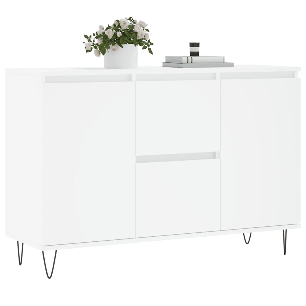 vidaXL Servantă, alb, 101,5x35x70 cm, lemn prelucrat