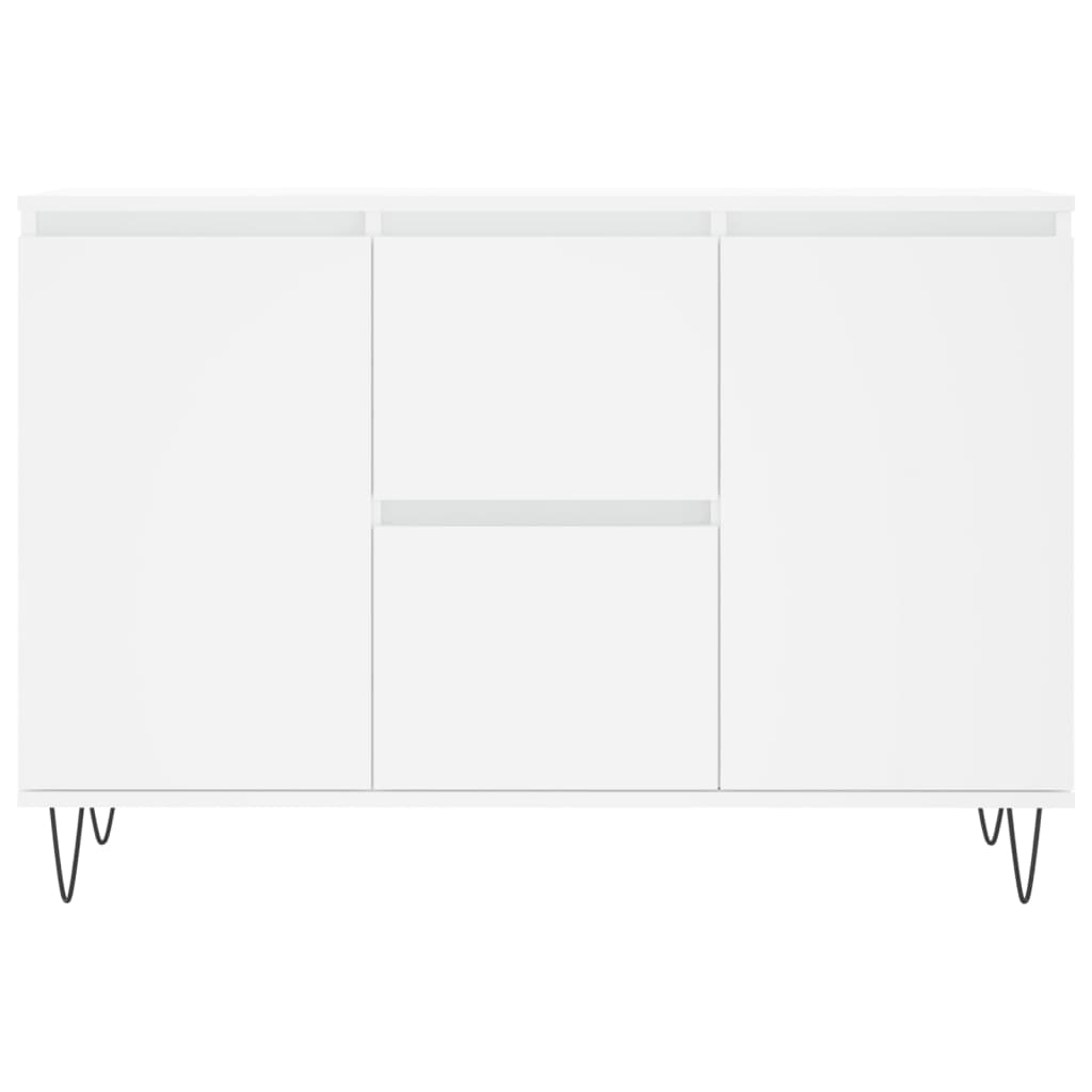vidaXL Servantă, alb, 101,5x35x70 cm, lemn prelucrat