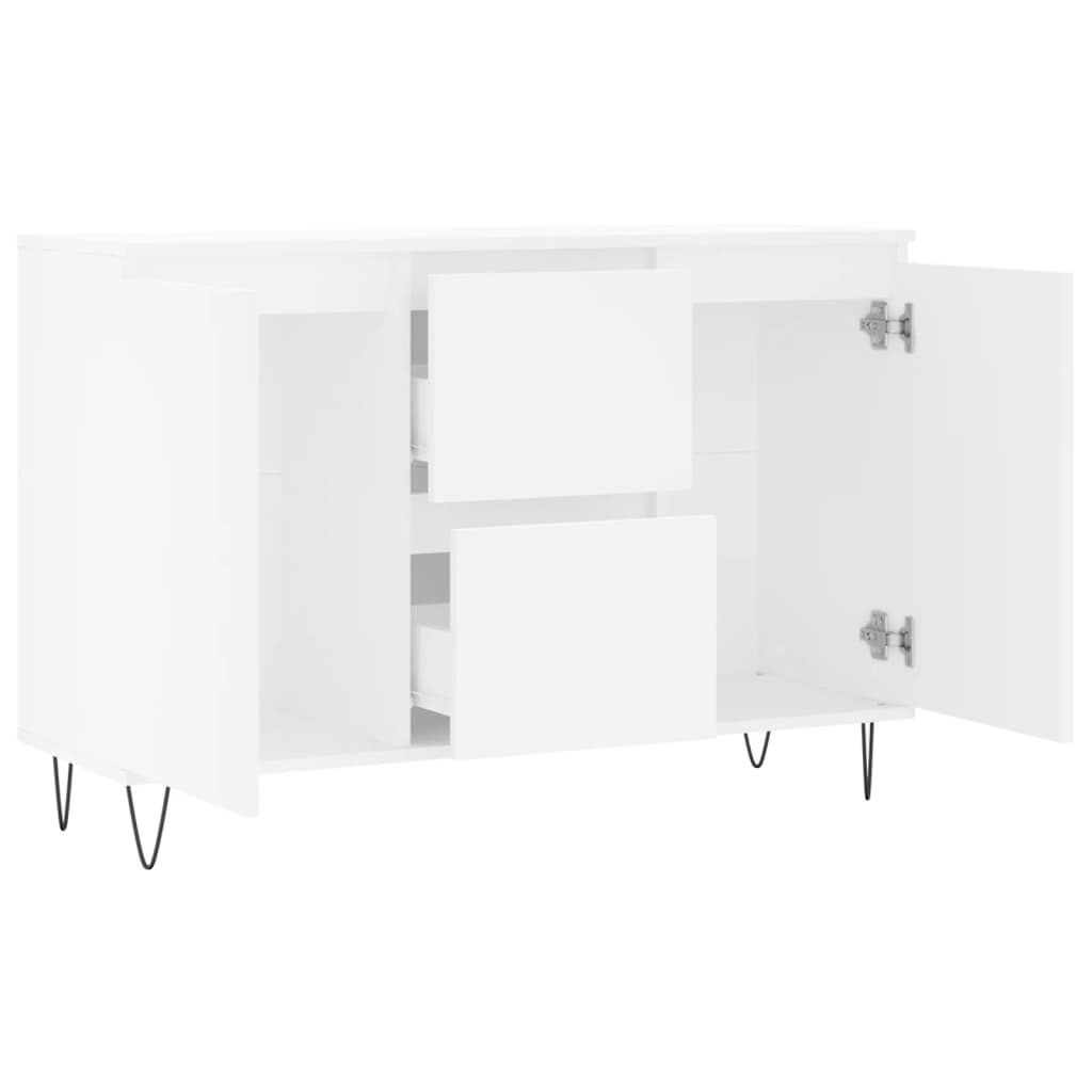 vidaXL Servantă, alb, 101,5x35x70 cm, lemn prelucrat