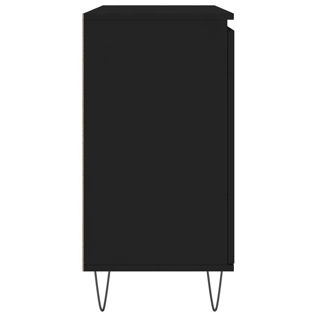 vidaXL Servantă, negru, 101,5x35x70 cm, lemn prelucrat