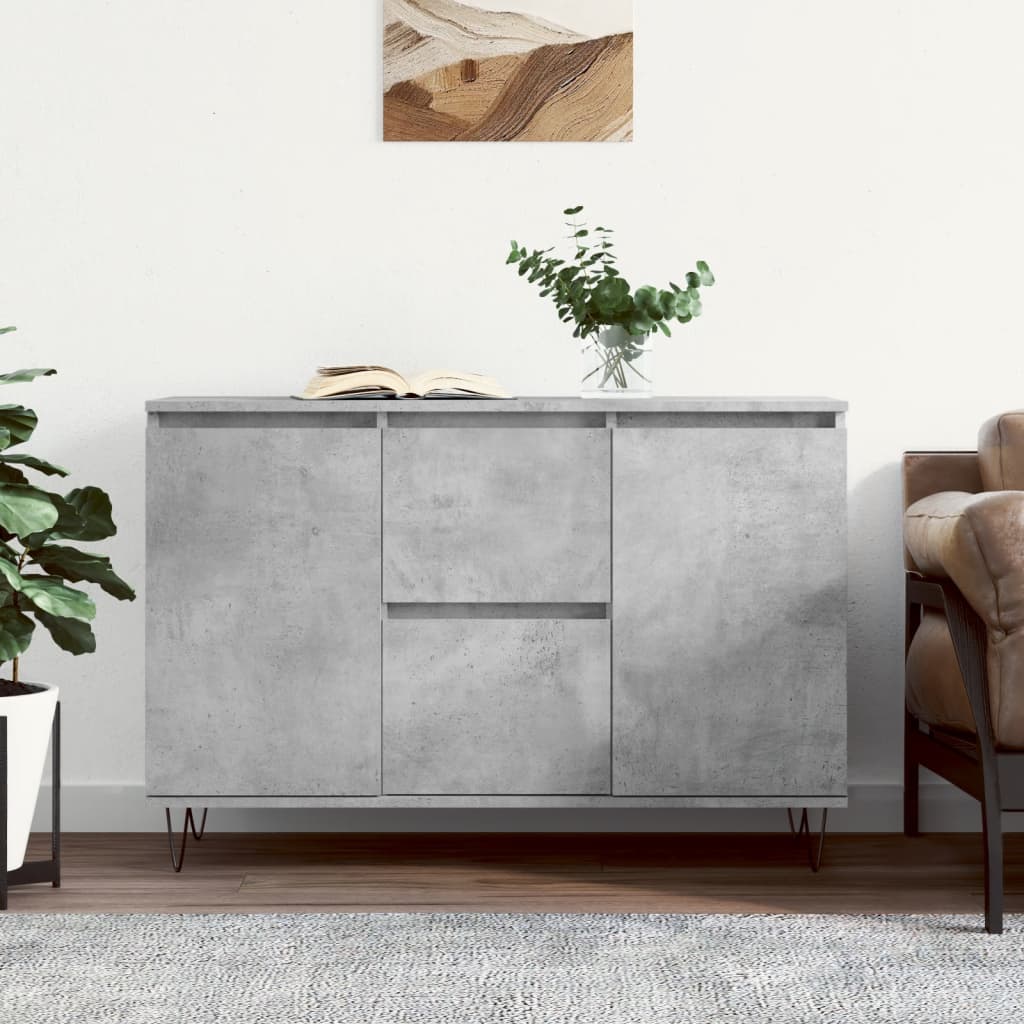 vidaXL Servantă, gri beton, 101,5x35x70 cm, lemn prelucrat vidaXL Servantă, gri beton, 101,5x35x70 cm, lemn prelucrat