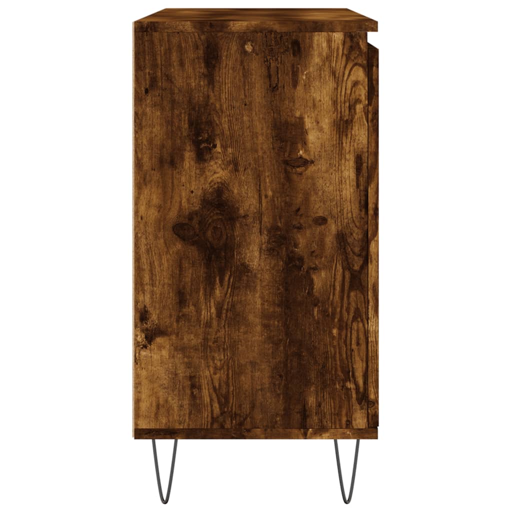 vidaXL Servantă, stejar fumuriu, 101,5x35x70 cm, lemn prelucrat
