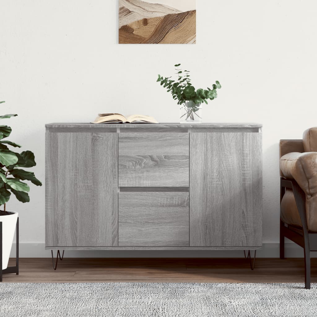 vidaXL Servantă, gri sonoma, 101,5x35x70 cm, lemn prelucrat vidaXL Servantă, gri sonoma, 101,5x35x70 cm, lemn prelucrat