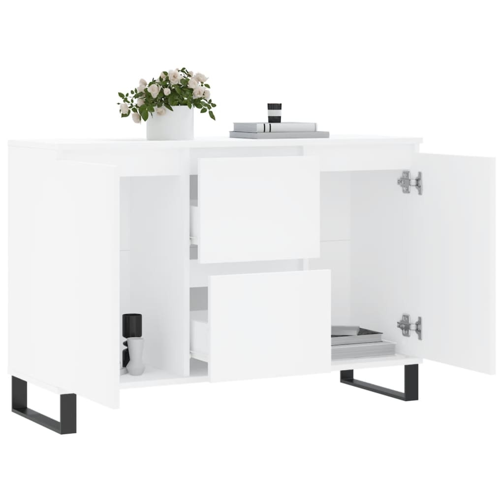vidaXL Servantă, alb, 101,5x35x70 cm, lemn prelucrat