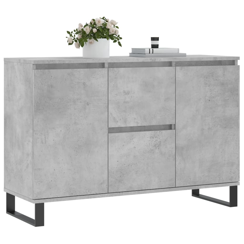 vidaXL Servantă, gri beton, 101,5x35x70 cm, lemn prelucrat vidaXL Servantă, gri beton, 101,5x35x70 cm, lemn prelucrat