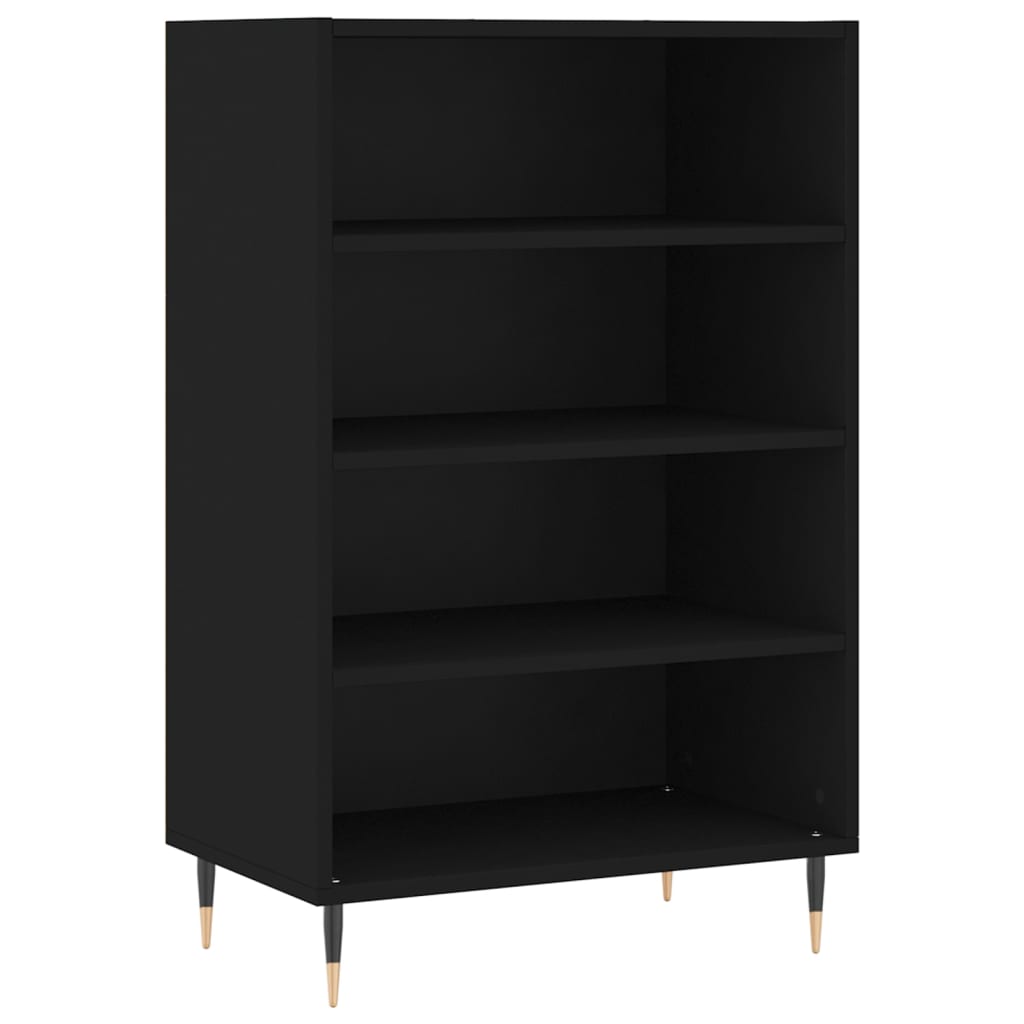vidaXL Dulap înalt, negru, 57x35x90 cm, lemn compozit