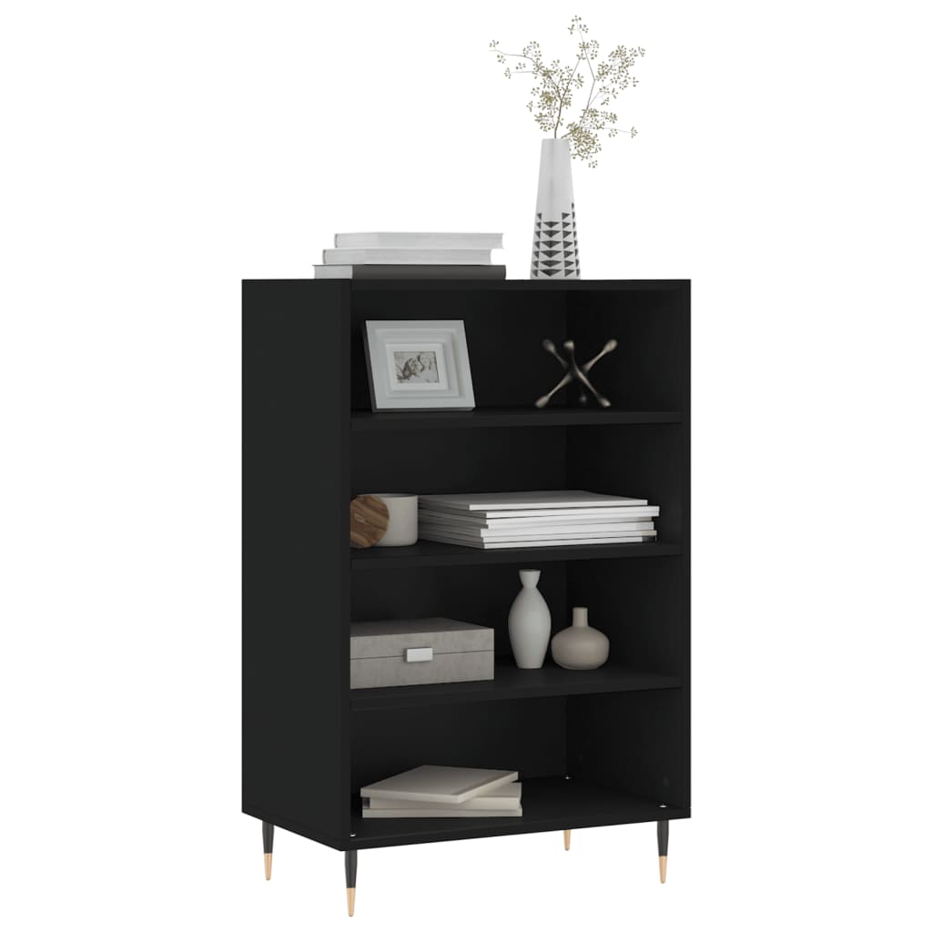 vidaXL Dulap înalt, negru, 57x35x90 cm, lemn compozit
