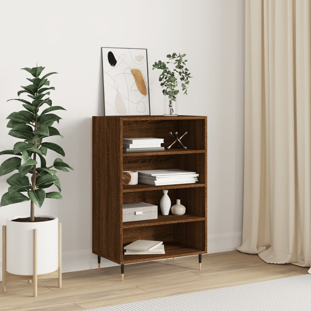 vidaXL Dulap înalt, stejar maro, 57x35x90 cm, lemn compozit vidaXL Dulap înalt, stejar maro, 57x35x90 cm, lemn compozit