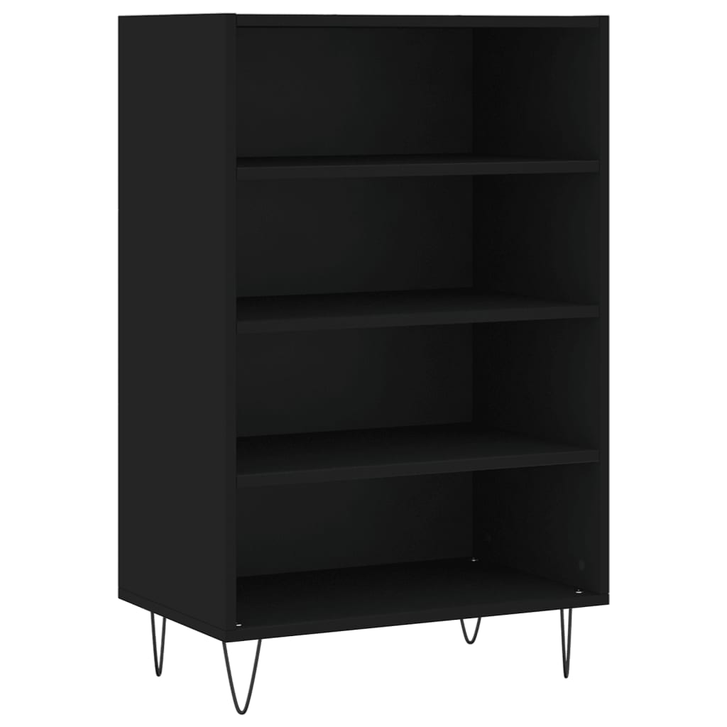 vidaXL Dulap înalt, negru, 57x35x90 cm, lemn compozit