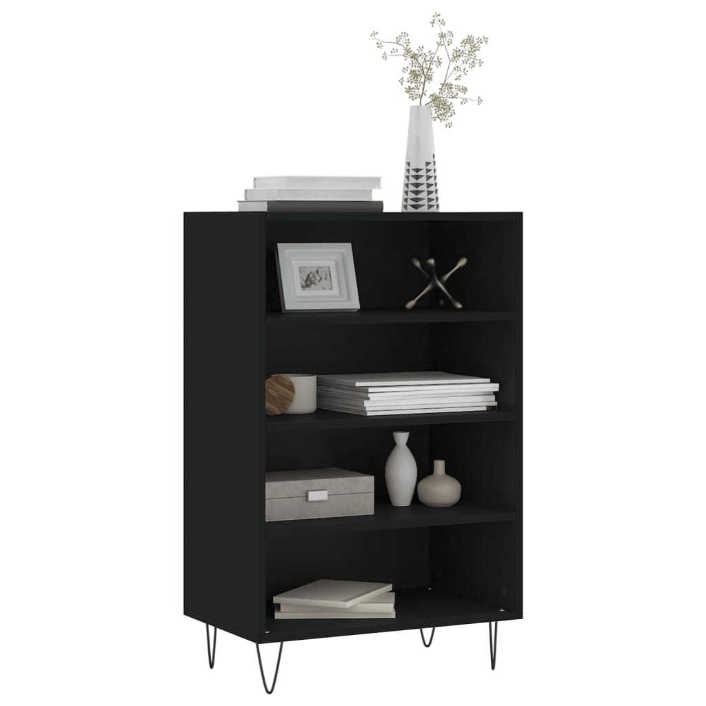 vidaXL Dulap înalt, negru, 57x35x90 cm, lemn compozit